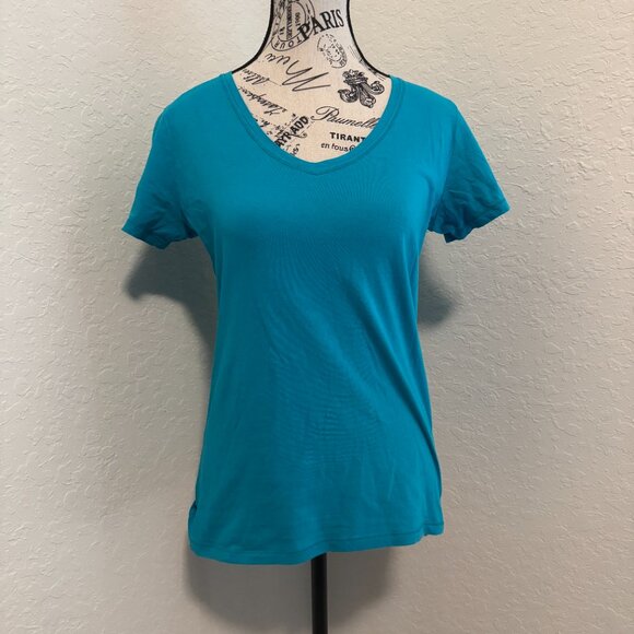 Be Yourself Women Teal Short Sleeve T-Shirt M - Picture 4 of 7